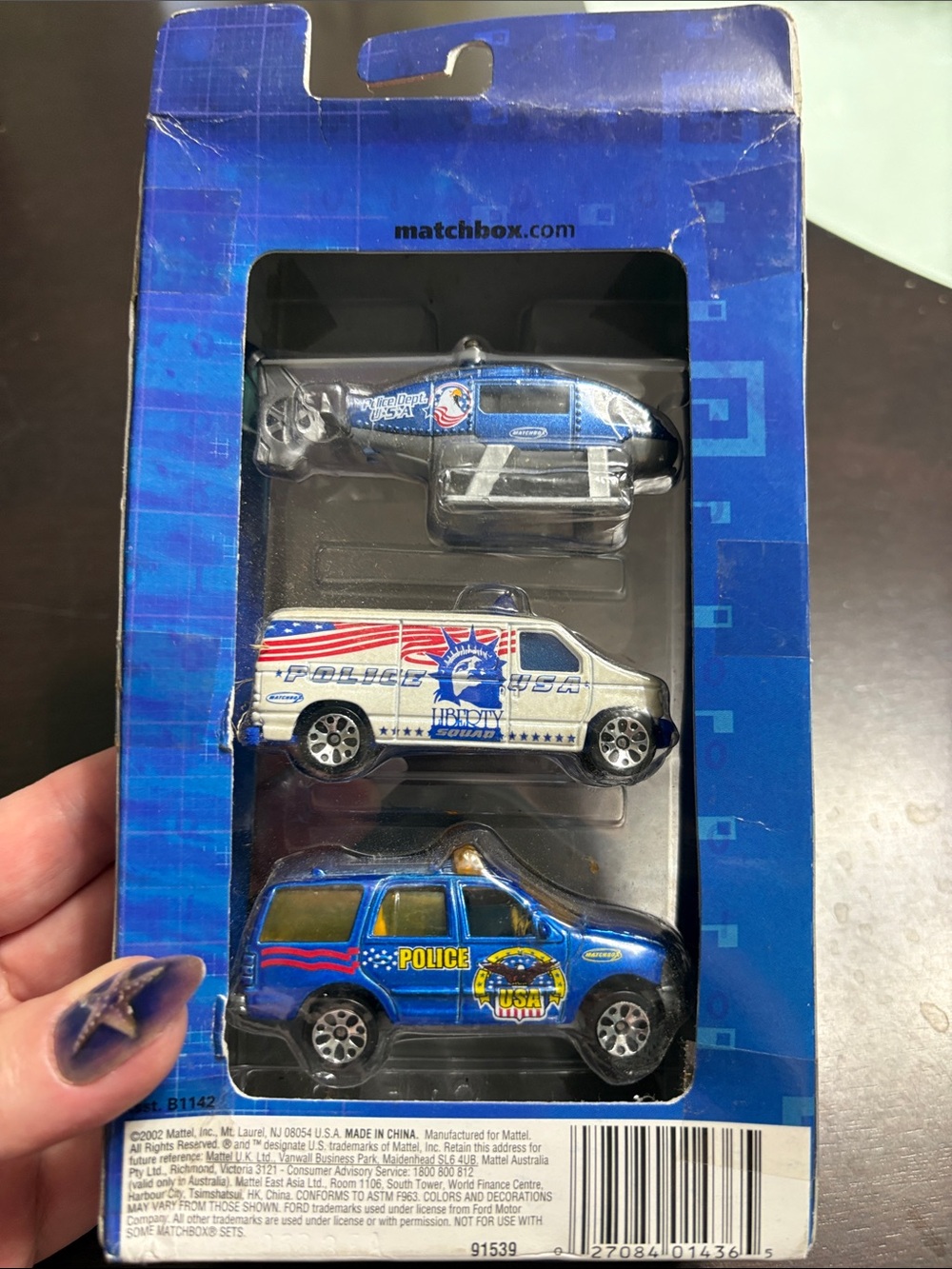 NIP Mattel Police Heroes 3-Pack Toy Vehicles - Blue & White - Picture 3 of 6